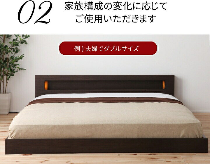 楽天市場】セミダブルベッド マットレス付き セミダブルサイズ 連結 
