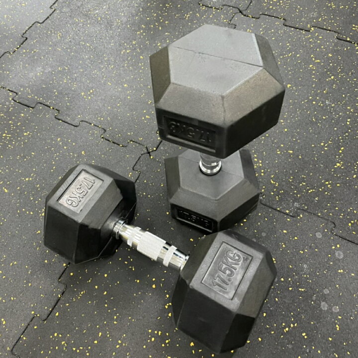 楽天市場】ラバー ヘックス ダンベル 17.5kg × 2個 セット バーベル 