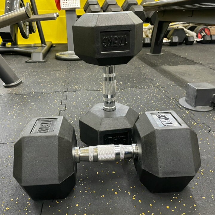 楽天市場】ラバー ヘックス ダンベル 12.5kg / 15kg / 17.5kg / 20kg 