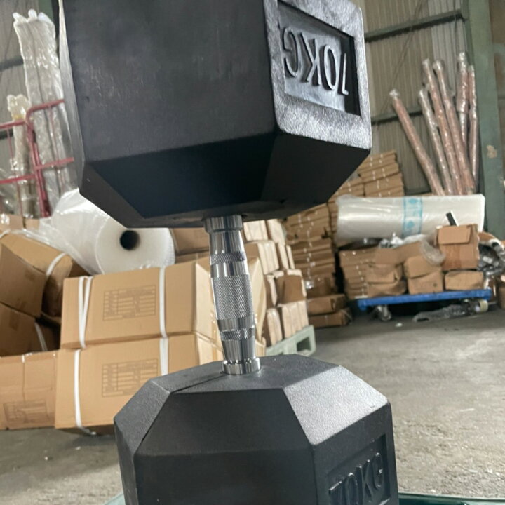 楽天市場】ラバー ヘックス ダンベル 70kg × 2個 計140kg セット 