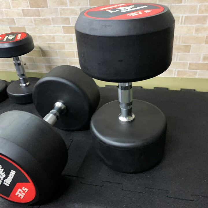 楽天市場】ラバー ダンベル 37.5kg × 2個 セット バーベル メンズ 