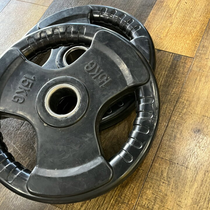 楽天市場】Φ 50mm ラバープレート 15kg 2枚 計30kg SET セット 筋トレ 