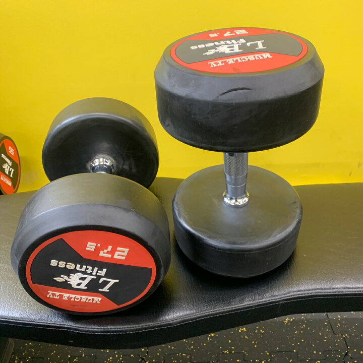 楽天市場】40% オフ ラバー ダンベル 27.5kg × 2個 セット バーベル 