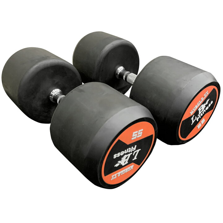 楽天市場】ラバー ダンベル 55kg × 2個 セット バーベル メンズ 