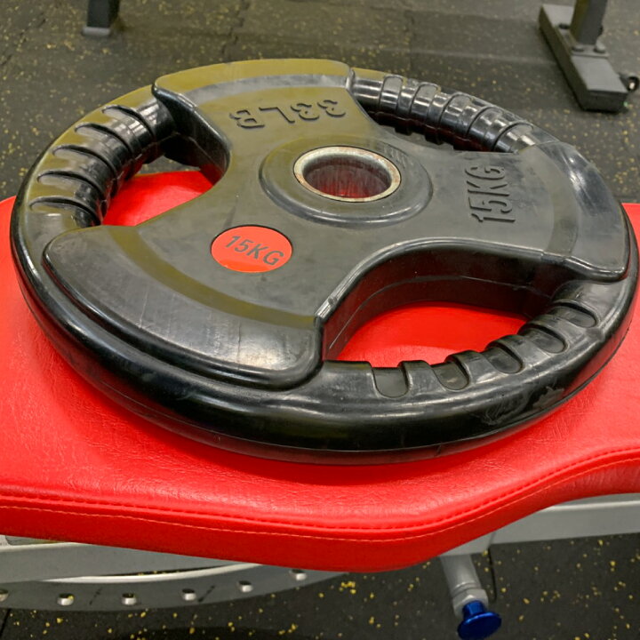 楽天市場】Φ 50mm 3グリップ ラバープレート 15kg × 2枚 セット 筋トレ 