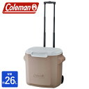 コールマン（Coleman） クーラーボックス 26L ホイール ホイールクーラー 28QT グレージュ キャスター付き 2205749 キャンプ アウトドア レジャー