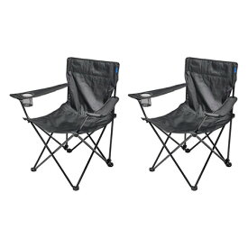 【最大10倍ポイントバックキャンペーン・要エントリー 1/24 20:00 - 1/25 23:59】ホールアース（Whole Earth） キャンプ 椅子 アウトドアチェア 2脚セット FUN TIME CHAIR WE2TDC65 BLK 折りたたみ