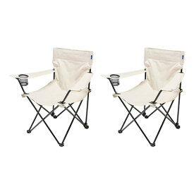 【最大10倍ポイントバックキャンペーン・要エントリー 1/24 20:00 - 1/25 23:59】ホールアース（Whole Earth） キャンプ 椅子 アウトドアチェア 2脚セット FUN TIME CHAIR WE2TDC65 IVR 折りたたみ