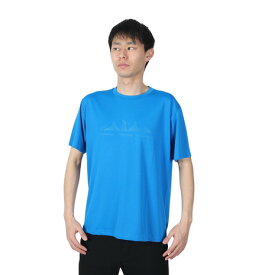 マーモット（Marmot）（メンズ）半袖Tシャツ TOMRJA61XB SKY ブルー トップス クルーネック 吸水速乾 抗菌 防臭