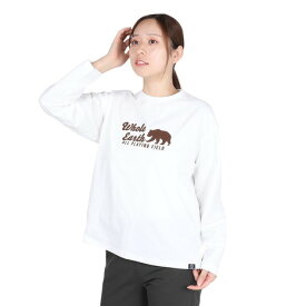 【最大10倍ポイントバックキャンペーン・要エントリー 1/24 20:00 - 1/25 23:59】ホールアース（Whole Earth）（レディース）長袖 BEAR Tシャツ WE2TDZ53 WHT ホワイト 速乾
