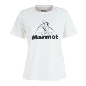 マーモット（Marmot） 半袖Tシャツ ホワイト TOWRJA60XB WH ティーシャツ トップス カジュアル アウトドア クルーネック UVカット プリント （レディース）