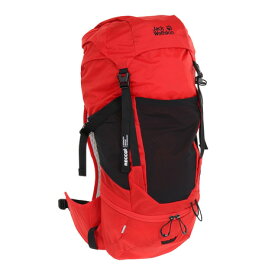 ジャックウルフスキン（JackWolfskin）（メンズ、レディース）バックパック リュック WOLFTRAIL 28 RECCO 2010191-2206 28L レッド レインカバー付 はっ水 軽量