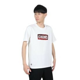 チャムス（CHUMS）（メンズ）ロゴスパンコールTシャツ ホワイト CH01-1992-W001 半袖ティーシャツ トップス カジュアル アウトドア クルーネック コットン