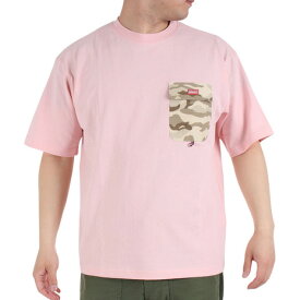 コールマン（Coleman）（メンズ）バックプリント 半袖Tシャツ 無地 布帛 ポケットTシャツ X533HA 綿100％