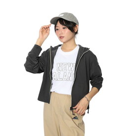 ニューバランス（new balance）（レディース）パーカー 長袖 ラッシュガード MT1996 AWJ35022PHM ブラック 速乾 UVカット 日焼け防止