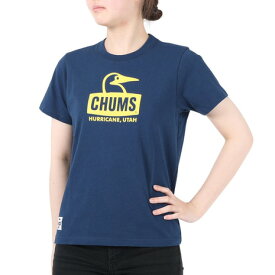 チャムス（CHUMS）（レディース）ブービーフェイス 半袖Tシャツ CH11-2278-N015 ネイビー×イエロー