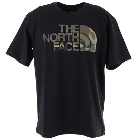 【選び方自由！2点以上で5％OFFクーポン☆9/11迄】ノースフェイス（THE NORTH FACE） 半袖Tシャツ ショートスリーブ カモフラージュロゴTシャツ NT321005X K （メンズ）