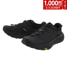 【1000円OFFクーポン対象 4/3迄】ホカ（HOKA）（レディース）ハイキング アウトドアシューズ TRANSPORT トランスポート 1123154-BBLC ブラック スニーカー 替え紐付