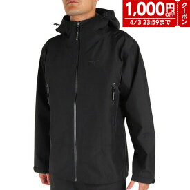 【1000円OFFクーポン対象 4/3迄】ミズノ（MIZUNO）（メンズ）レインジャケット ゴアテックス B2JEAW1009 ブラック 収納袋付