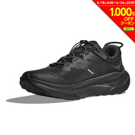 【1000円OFFクーポン対象 4/24迄】ホカ（HOKA）（メンズ）トレッキングシューズ ローカット 登山靴 トランスポート GTX 1133957-BLCKB