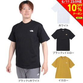 【10%OFFクーポン対象 6/11迄】ノースフェイス（THE NORTH FACE）（メンズ）Tシャツ 半袖 ショートスリーブバックスクエアーロゴTシャツ 速乾 NT32447