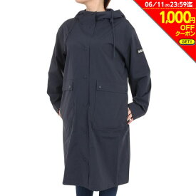 【1000円OFFクーポン対象 6/4迄】エーグル（AIGLE）（レディース）レインウェア レインコート ロングフーデッドジャケット ZBFAC45-007 ネイビー