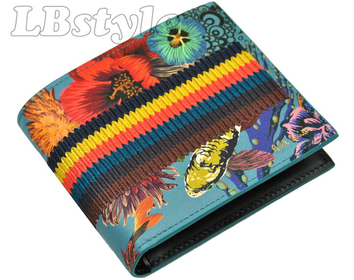 楽天市場 ポールスミス 財布 メンズ 二つ折り財布 Paulsmith メンズ 財布 ポール スミス ブランド サイフ ポールスミス プリント コイハワイ牛革 二つ折り財布 ポールスミス イタリア製900 0752 Lbstyle