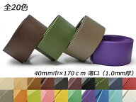 ドエリアレース 薄口 全20色 40mm巾×170cm 1.0mm厚 1本[レザークラフトぱれっと] レザークラフト革ひも …