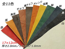 【切り革】アラバスタシュリンク 全11色 17×12cm 2.0mm/1.5mm/1.0mm 1枚【メール便選択可】 [レザークラフトぱれっと] レザークラフト切り革（カットレザー） 定番切り革（牛ヌメ）