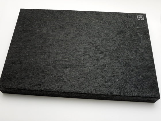 ゴム板 木目調 厚 大 黒 30×20×3cm[SEIWA]  レザークラフト工具 打ち台 カッティングマット