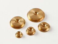 【UNBLOWN】真鍮丸ヘリ定規 Φ6、10、12、18、22mm 5ヶセット【メール便選択可】 [クラフト社] レザーク…