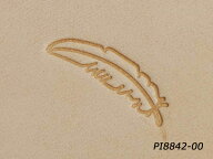 ミニ絵刻印 フェザー 16×14mm【メール便選択可】 [レザークラフトぱれっと] レザークラフト刻印 ミニ絵…
