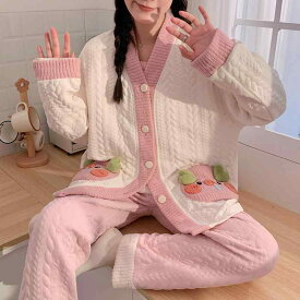 パジャマ 妊婦用 秋冬 エアコットン 二重層 授乳 産後服 待産 軽量 暖か 快適 ルームウェア 寝間着 妊娠中 産褥期 柔らかい素材 吸湿性