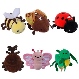 ぬいぐるみ 昆虫シリーズ リアル カマキリ ミツバチ キーホルダー バッグチャーム アクセサリー ふわふわ質感 鞄飾り インテリア雑貨 手のひらサイズ 癒し系 かわいい 虫 マスコット おもちゃ 子供部屋装飾品 コレクション 贈り物 誕生日 個性的