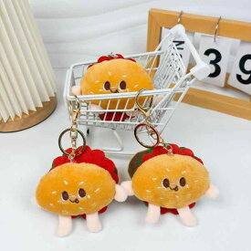 キーホルダー ぬいぐるみ ハンバーガー かわいい リアル マスコット バッグチャーム 鞄 アクセサリー 雑貨 軽量 やわらか 飾り ふわふわ 食べ物モチーフ デコレーション 癒し グッズ おもしろ 小物 遊び心 おしゃれ 質感 カジュアル アクセント