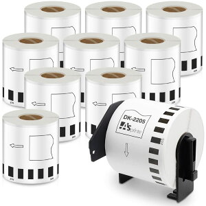 ���ڎ��e�[�v �� 62mmx30.48m DK-2205 ���M�X�e�b�J�[�� �v���J�b�g�Ȃ� ���x���v�����^�[ QL-800 QL-820NWB QL-700 QL-550 QL-720NW QL-650TD 10���[���Z�b�g�A�u���U�[Brother�ƌ݊����̂��� DK���x��