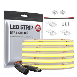 FCOB COB LED�e�[�v���C�g �����x �t���L�V�u�� LED�e�[�v���C�g 5M 528LEDs/m 2460LEDs/5m �����F 6000K ��10mm �X�g���b�v���C�g DC24V 14W/m �����\ �ό`�\ �ؒf�\ �Q�� �L�b�`���z�[�� ��������