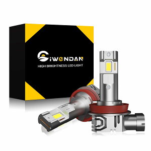 H8/H9/H11/H16���p led�w�b�h���C�g ����18000LM �V��Ԍ��Ή� �n�C�p���[G-XP LED�`�b�v���� 9�{���邳UP 1:1�n���Q���T�C�Y DC12V�ԑΉ� �z���C�g6500K ��d����H���� ������ �É�����p�t�@���t�� 