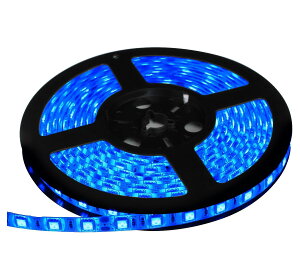 LED�e�[�v���C�g 24V �h�� 5���[�g�� 3�`�b�v SMD5050 300�A ���x�[�X ���ʔ��� �ؒf�\ (�u���[)