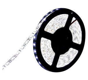 LED�e�[�v���C�g 24V �h�� 5���[�g�� 3�`�b�v SMD5050 300�A ���x�[�X ���ʔ��� �ؒf�\ (�z���C�g)