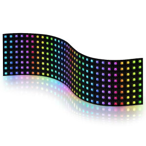 WS2812B ECO RGB�������C���[ 8X32cm 265�s�N�Z�� LED�}�g���b�N�X�p�l�� 5050SMD �f�W�^���t���L�V�u�� �ʂɃA�h���X�w��\ �t���J���[LED�p�l�� DC5V