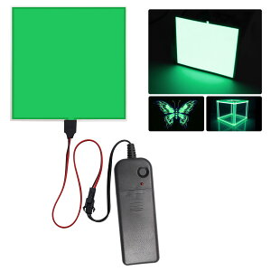 Electroluminescent EL Panel Light�C10cm x 10cm DIY EL Cuttable Backlight Paper Lamp for Decoration/Cosplay/Warning 2 modes:Constant bright/Flashing (�u���[)