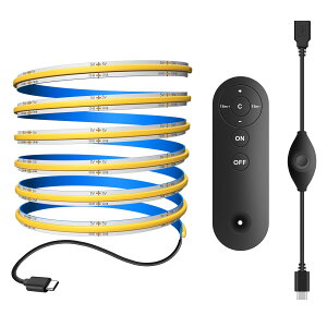 LED���C�g LED�X�g���b�v���C�gTYPEC�����R���t�� 2.5m �d���F3000K �t���L�V�u�� �����x320LEDs/m LEDLED���C�g180°����CRI>=90�C���ʃe�[�v�ό`�\ �ؒf�\ �Q�� �L�b�`���z�[�� �I�t�B�X (3000K 2.5m)