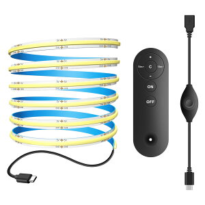 LED���C�g LED�X�g���b�v���C�gTYPEC�����R���t�� 1.5m �����F6000K �t���L�V�u�� �����x320LEDs/m LEDLED���C�g180°����CRI>=90�C���ʃe�[�v�ό`�\ �ؒf�\ �Q�� �L�b�`���z�[�� �I�t�B�X (6000K 1.5m)