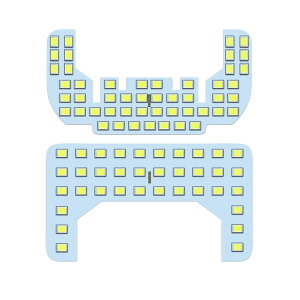 �X�Y�L �G�u���B�o�� DA17V DA64V �n LED ���[�������v ��p�݌v SUZUKI EVERY/MAZDA Scrum Van/MITSUBISHI Minicab Van/NISSAN NV100 Clipper High Roof ������ ���P�x 6000K �z���C�g ���� ��舵����p�H��t ��t�ȒP