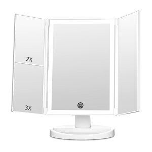 ���D�~���[ �O�ʋ� ��㋾ ���� led���C�N �܂肽���� ���C�g�t�� �g�勾 2/3�{ �^�b�`�� ���邳���� �p�x���� ���[�y�[�X �z���C�g