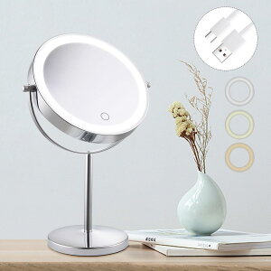 LED���C�e�B���O�~���[ LED���ʑ�㋾ ���ʋ� ���~���[ USB�[�d�� �^�b�`�p�l������ ���邳���߉\ ���{�� 10�{�g�勾 �O�F���C�g ���D�� �X�^���h�~���[ �����^�тɕ֗� ���C�N�A�b�v ����