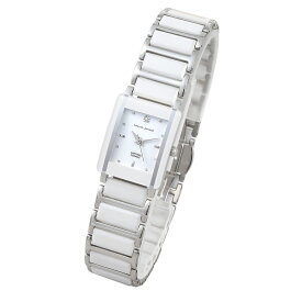 【アウトレット品※ケース側面に傷有の為※】 マウロジェラルディ Mauro Jerardi 腕時計 クォーツ式 レディース 天然ダイヤ1pt セラミックベルト 【サイズ調整無料】