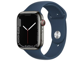 【新品・在庫あり・送料無料】Apple Watch Series 7 GPS+Cellularモデル 45mm MKL23J/A [グラファイトステンレススチールケース/アビスブルースポーツバンド]