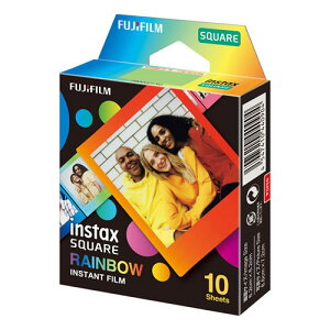xmtC XNGAtH[}bgtB instax SQUARE C{[t[ 10 INS SQ RAINBOW WW1